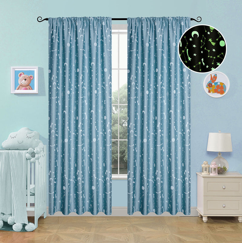 Κουρτίνα Φωσφορίζουσα Με Τρέσα Art 6141 Σιέλ