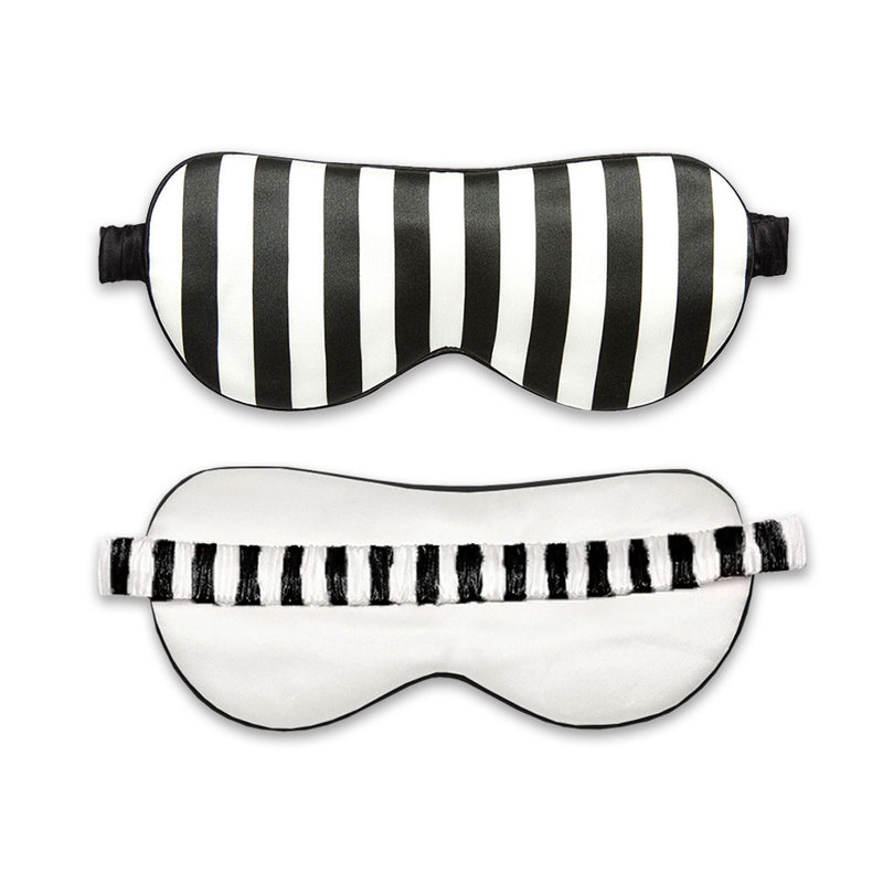 Μεταξένια Μάσκα Ύπνου Black Stripe 22mmi