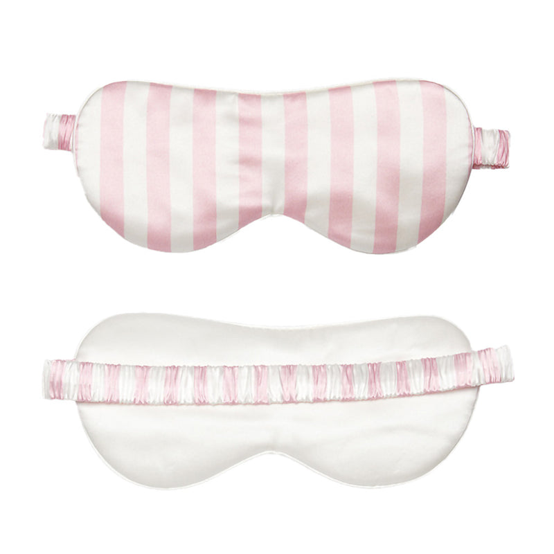 Μεταξένια Μάσκα Ύπνου Pink Stripe 22mmi