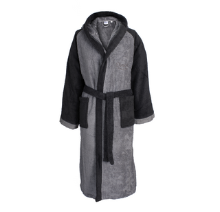 Μπουρνούζι με Κουκούλα Πενιε 450gr 4020 Γκρι/Μαυρο