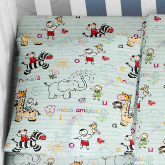 Βρεφική Μαξιλαροθήκη Φανελένια Africa