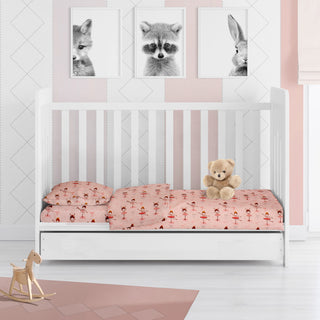 Βρεφικό Σεντόνι Φανελένιο με λάστιχο Μπαλαρίνα