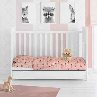 Βρεφικό Σεντόνι Φανελένιο με λάστιχο Μπαλαρίνα