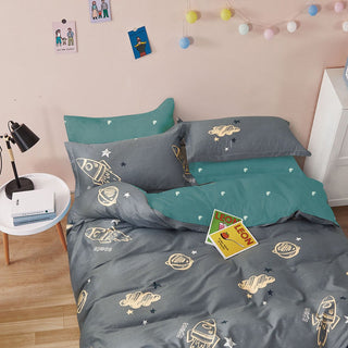 Παιδική Μαξιλαροθήκη (Σετ 2τμχ) Διπλής Όψεως Spacecraft