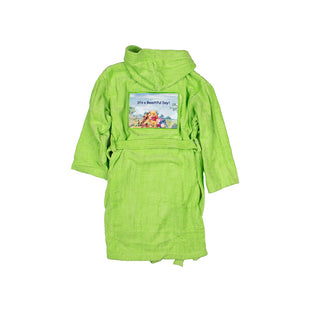 Disney Παιδικό Μπουρνούζι Velour Winnie Λαχανί