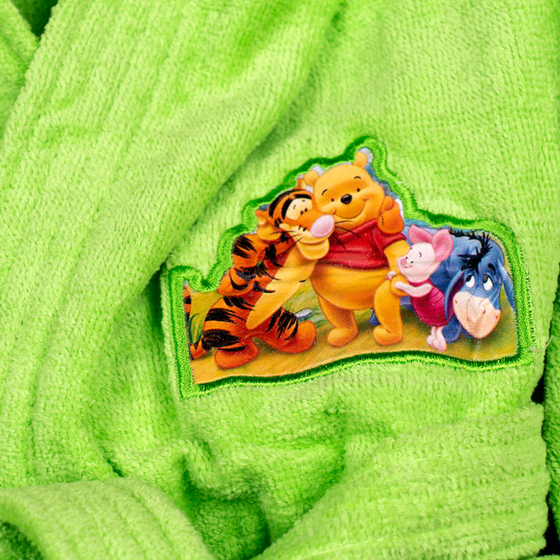 Disney Παιδικό Μπουρνούζι Velour Winnie Λαχανί