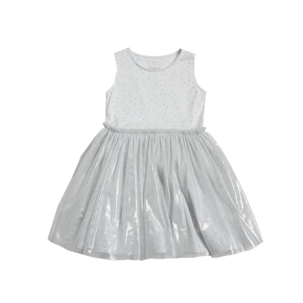 Φόρεμα με Shiny Τούλι Άσπρο Πουά Minene