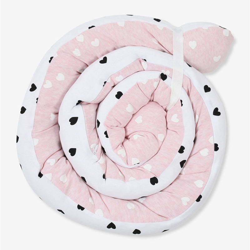 Πολυχρηστικό Μαξιλάρι – Snuggly Snake Cotton Pink Hearts