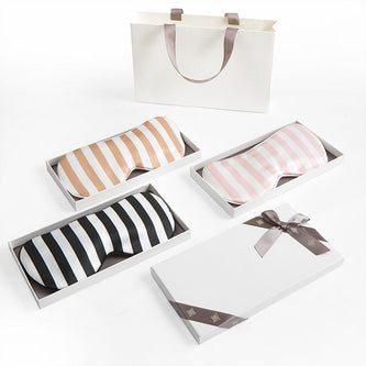 Μεταξένια Μάσκα Ύπνου Pink Stripe 22mmi