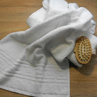 Βαμβακερή Λευκή Ξενοδοχειακή Πετσέτα 500 gsm Μαίανδρος - Sleepo