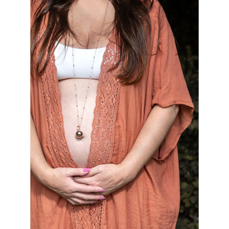 Μενταγιόν Εγκυμοσύνης - Babybell Ροζ Χαλαζίας