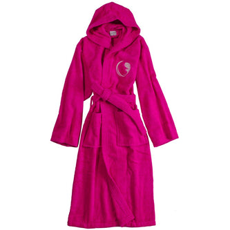 Μπουρνούζι Ενηλίκων Με Κουκούλα Logo Λευκό