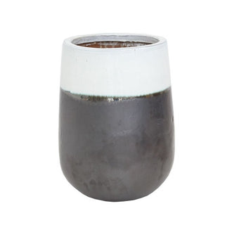 Βάζο Ανθρακί Λευκό (38x38x50)