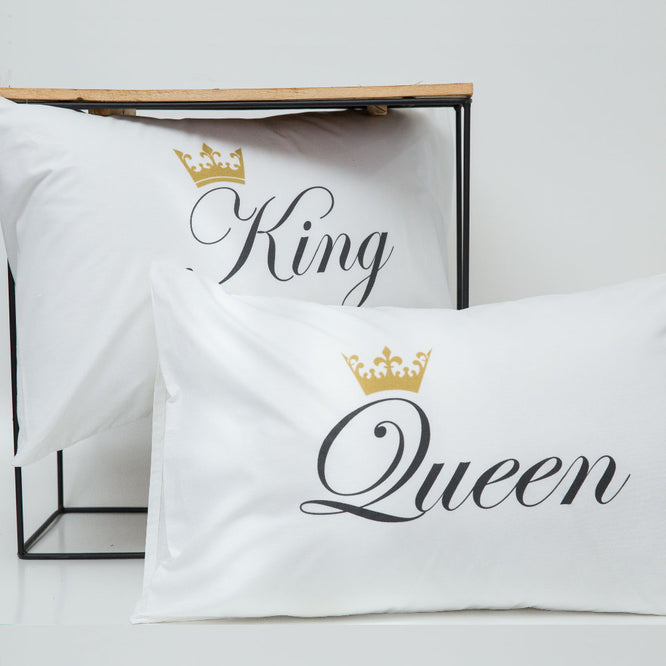 Ζεύγος Μαξιλαροθήκες Queen&King
